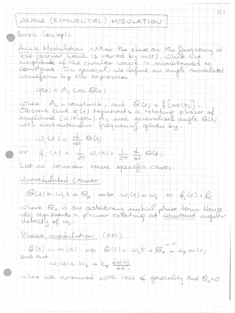 Course Notes Frequency Modulation | PDF