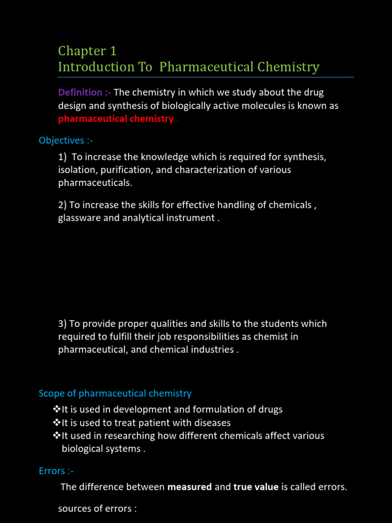 Introduction to Pharmaceutical Chemistry | PDF | Chemistry | Medicinal ...