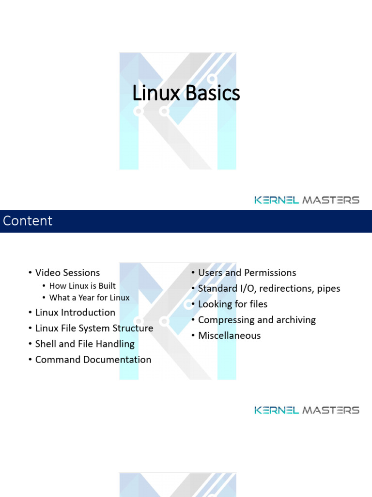 KM Linux Basics | PDF | Linux | Computer File