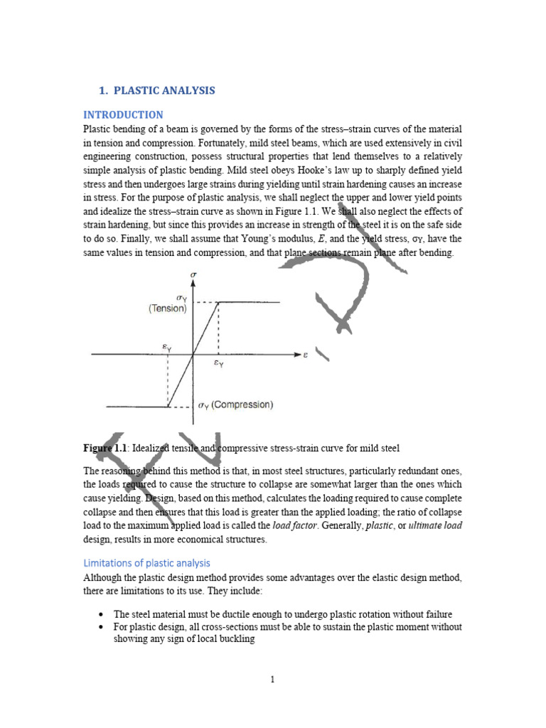 Plastic Analysis of Mild Steel Beams | PDF | Bending | Deformation ...
