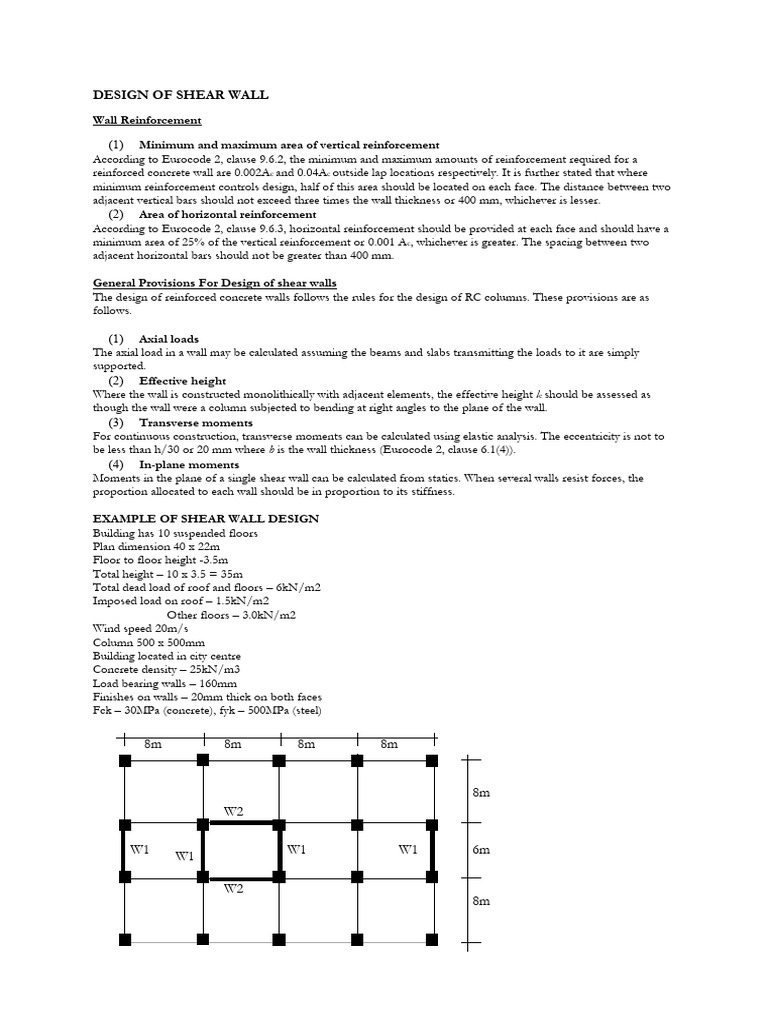 Shear Wall Design Guidelines and Example | PDF | Beam (Structure ...
