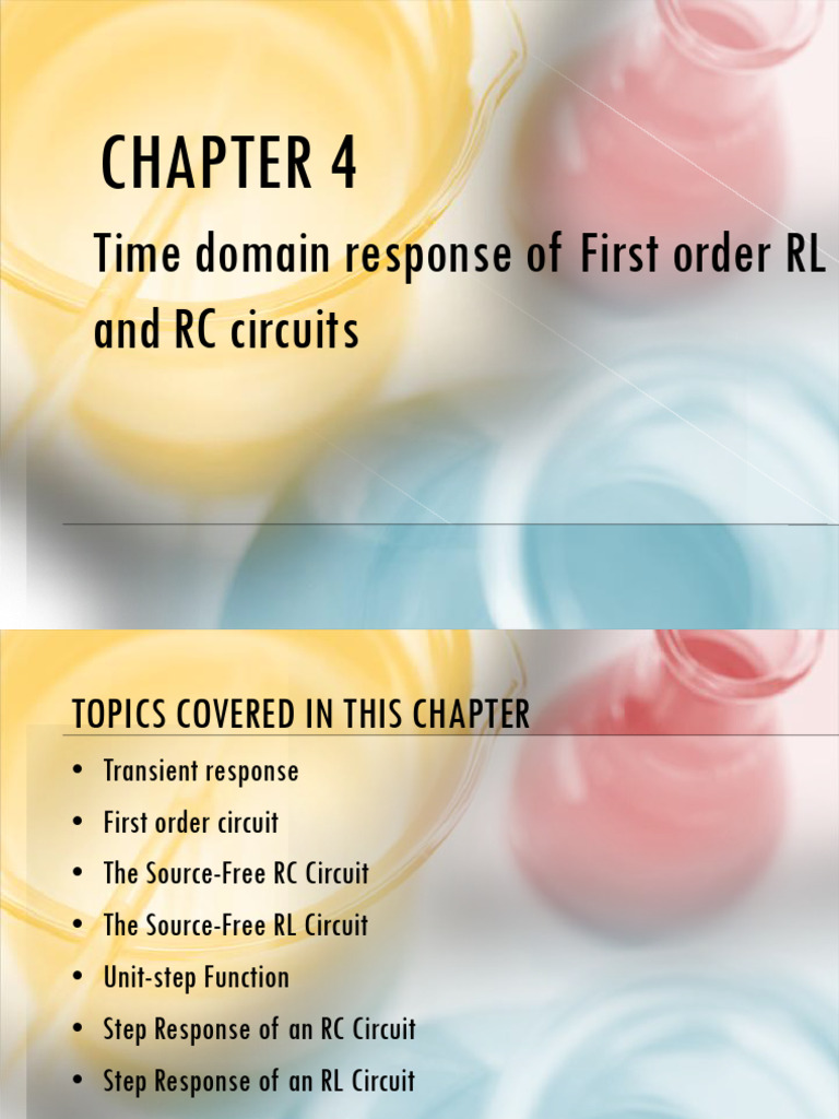 First Order RL and RC Circuit Responses | PDF | Electrical Network ...