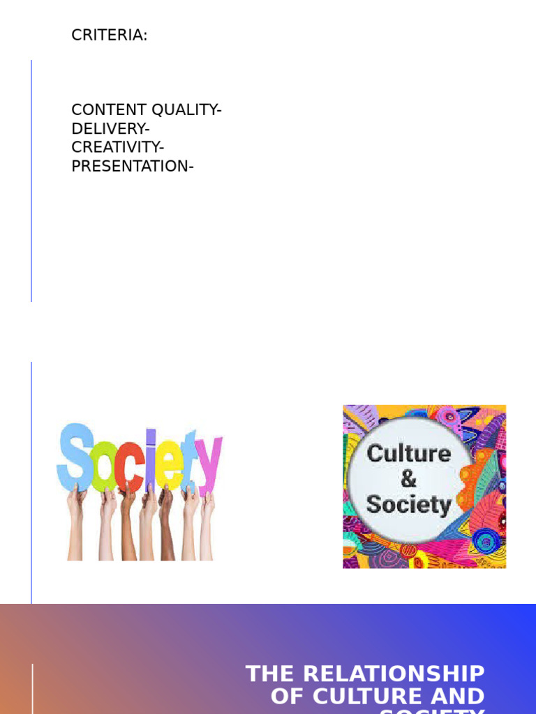 The Relationship of Culture and Society | PDF | Bride | Behavioural ...