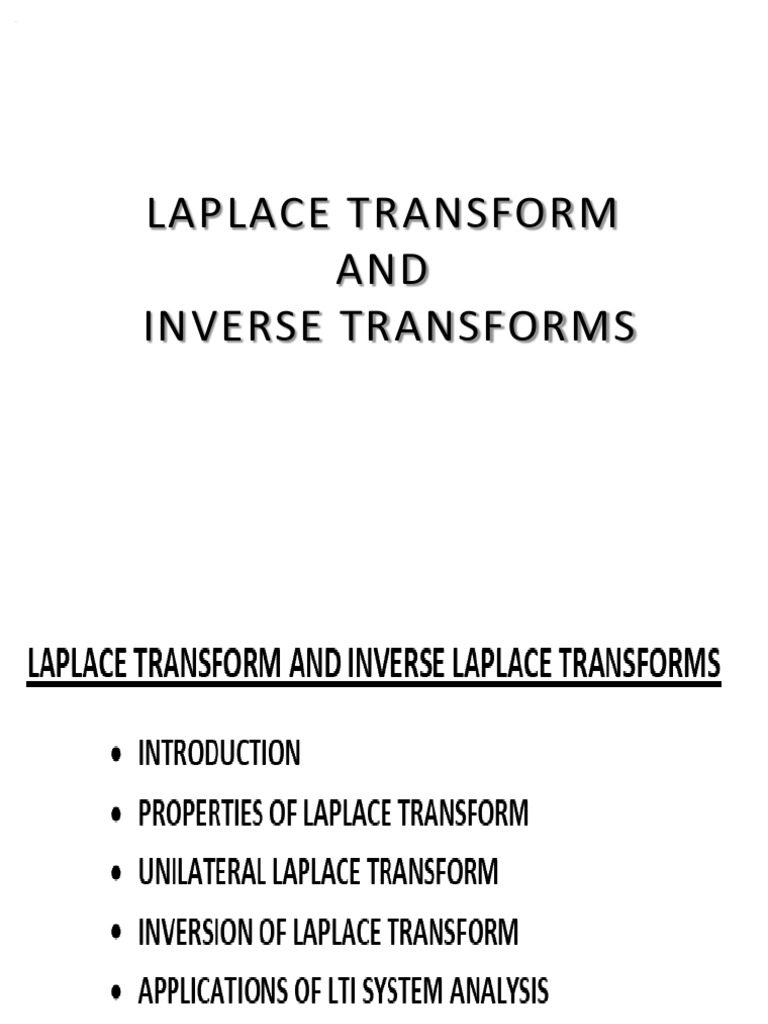 Laplace Transform | PDF