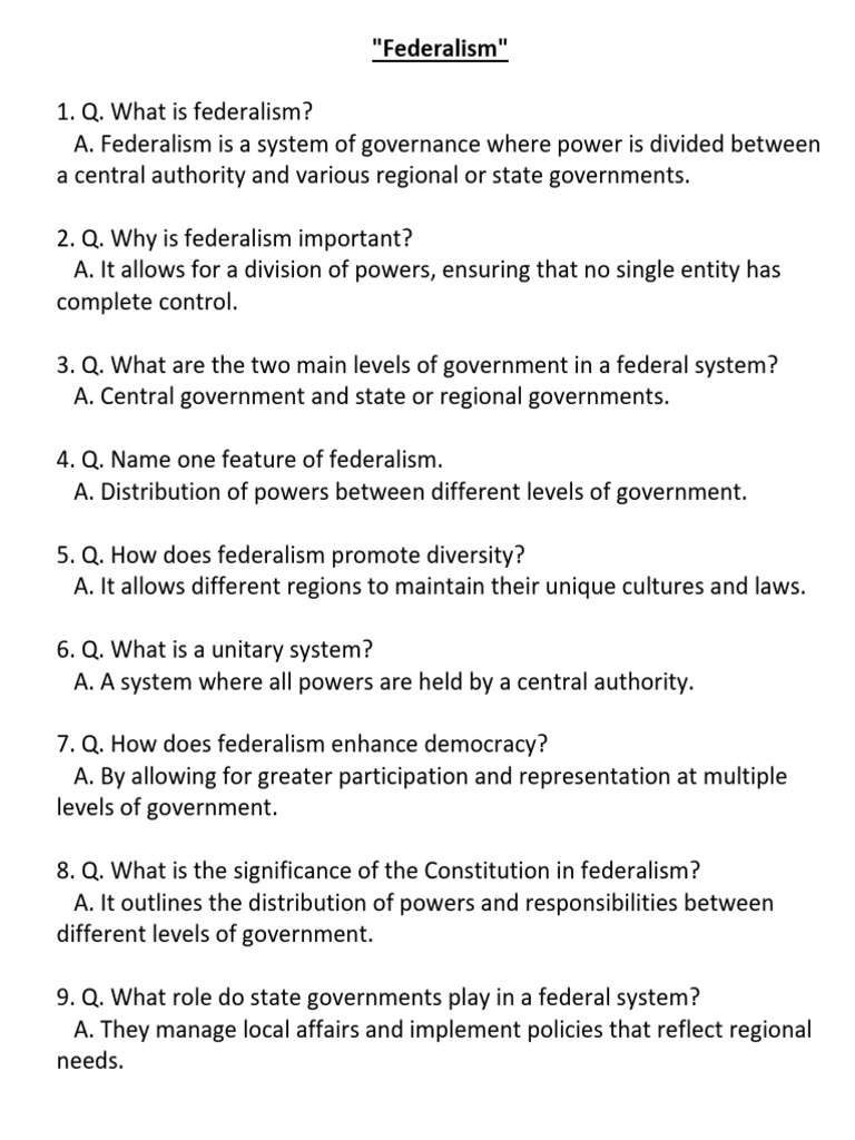 60_Federalism | PDF | Federalism | Governance