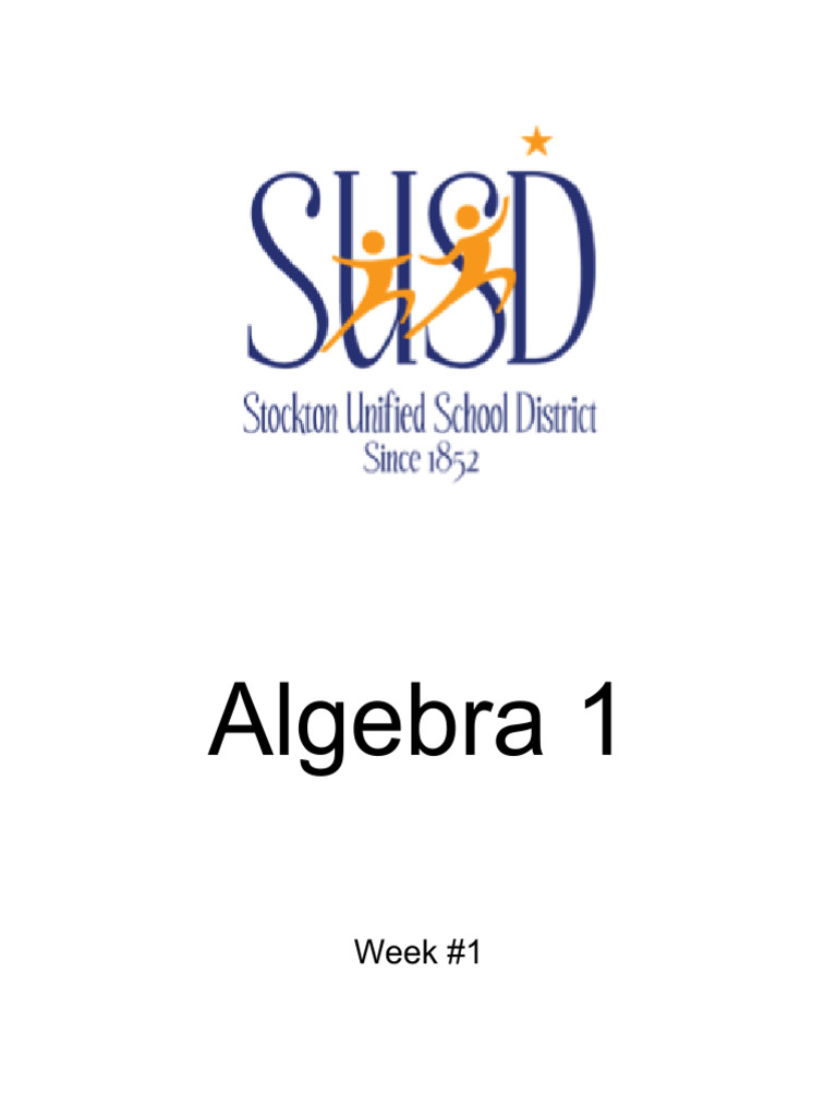 Algebra 1 - Week 1 | PDF | Numbers | Rational Number