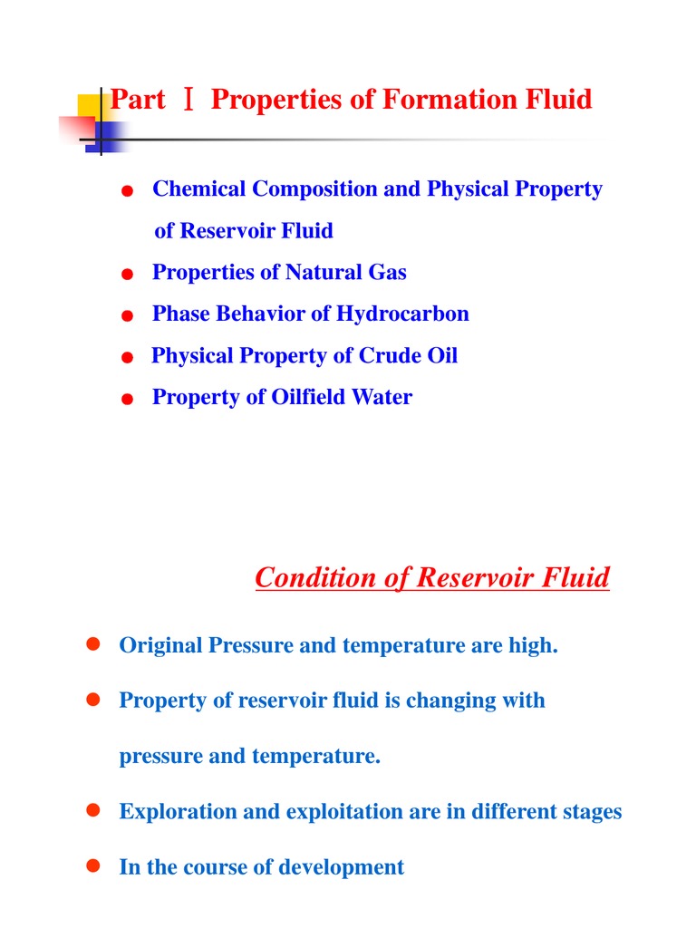 1.1 Chemical Composition and Physical Property of Reservoir Fluid PDF