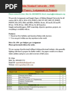 SMU - Model Papers, Assignments &amp Projects