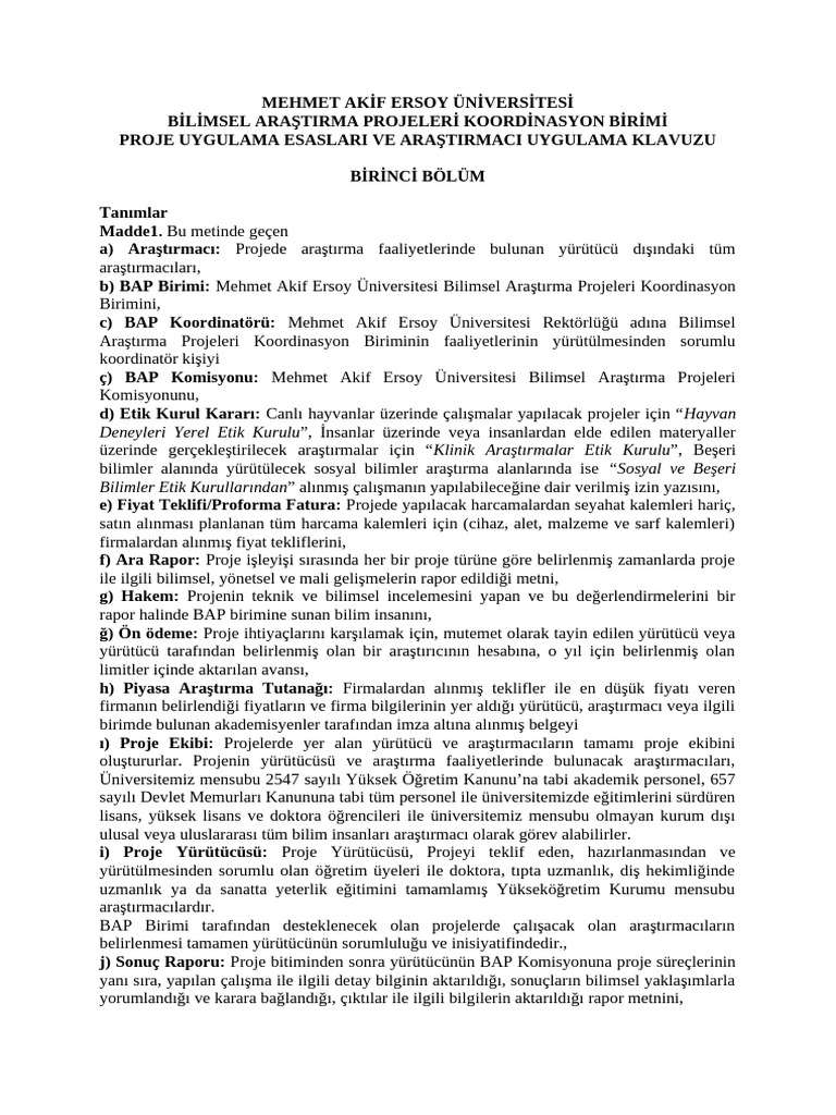 28 Form 90 49965898 Bap Uygulama Ilke Ve Esaslari 1 | PDF