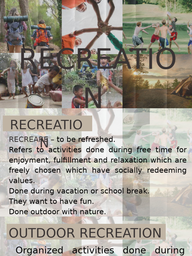 Benefits of Outdoor Recreation Activities | PDF