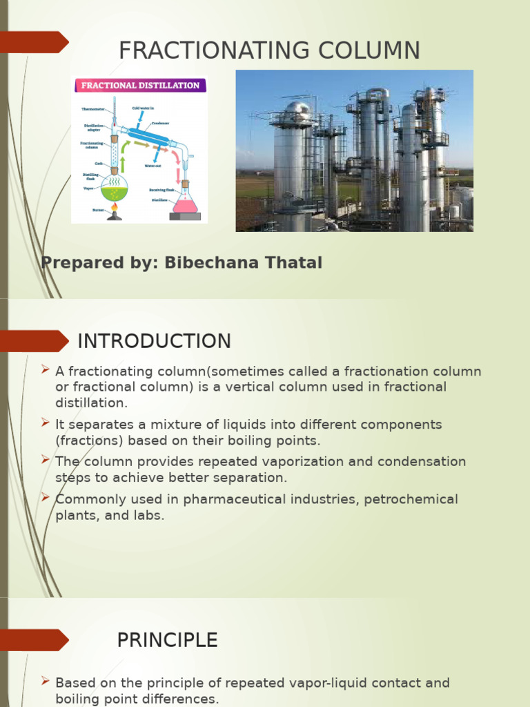 Fractionating Column | PDF | Distillation | Separation Processes