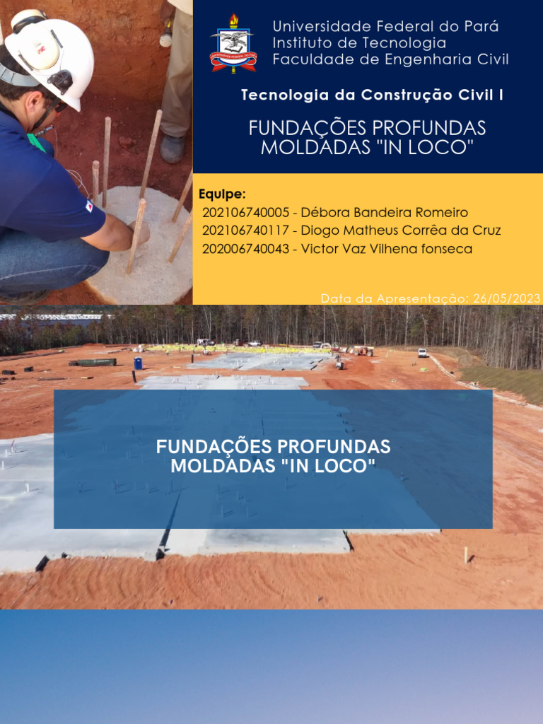 Estacas Moldadas In Loco: Fundamentos | PDF | Concreto | Engenharia Civil