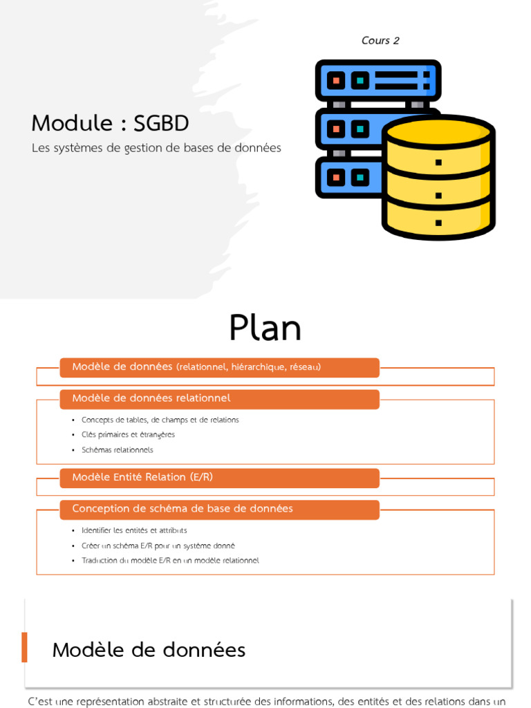 Introduction aux SGBD et Modèles de Données | PDF | Bases de données ...