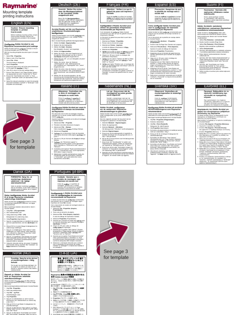 Element 7 Display Mounting Template 87364-1 | PDF | Editing Software ...