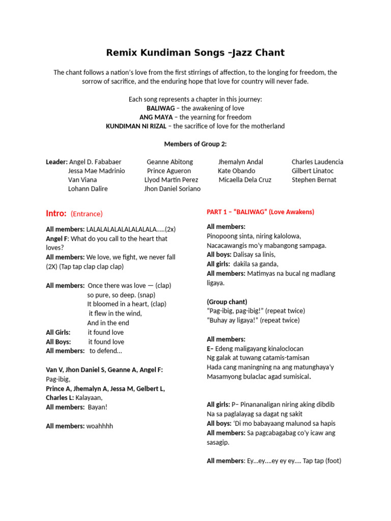 Hardcopy Jazz Chant | PDF