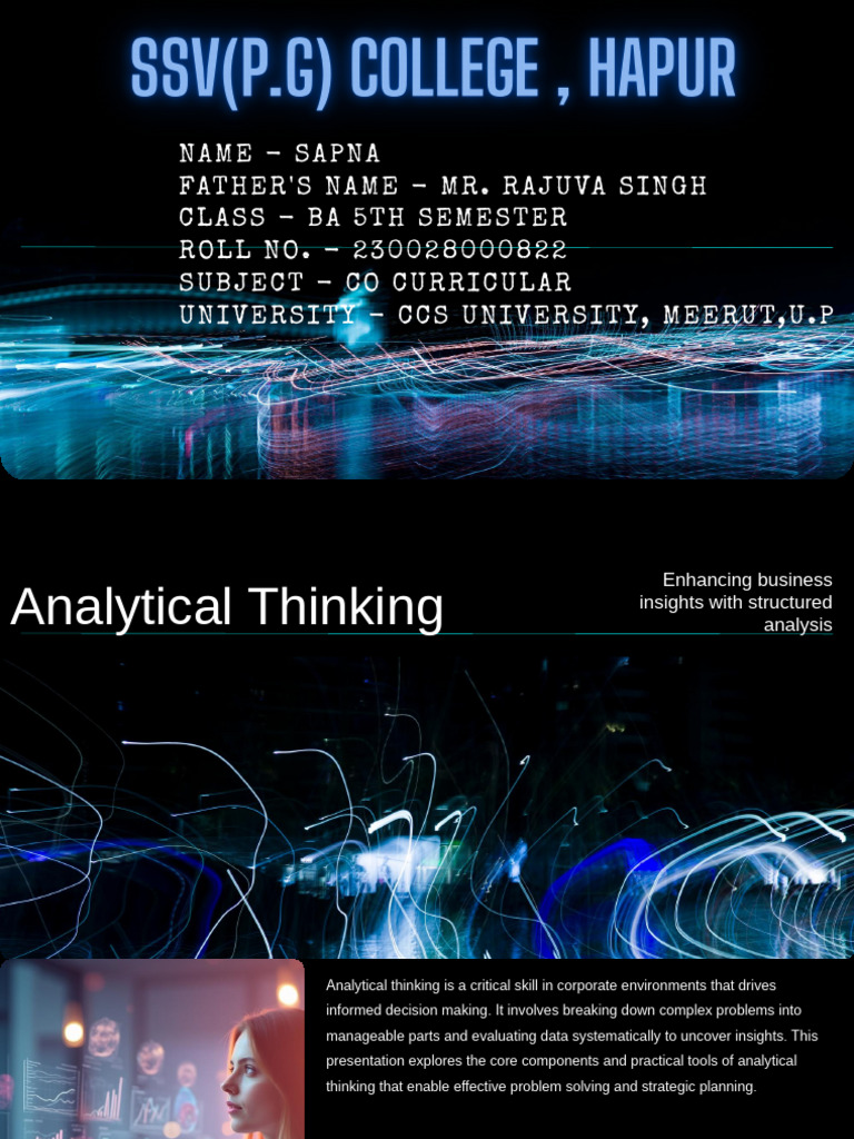 Analytical Thinking for Business Success | PDF | Decision Making | Thought