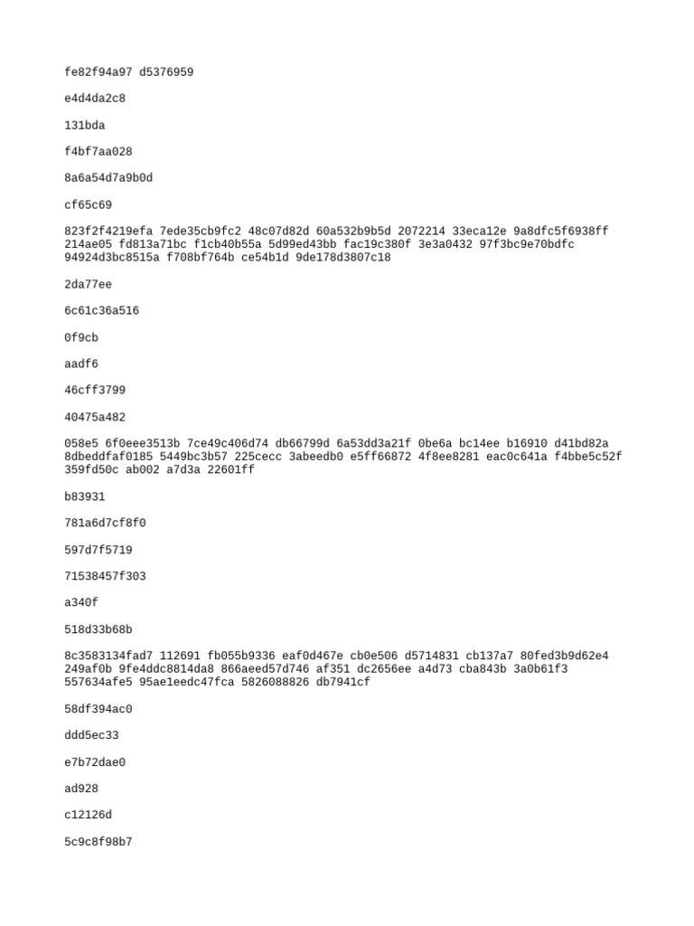 Unique Identifier Code List | PDF