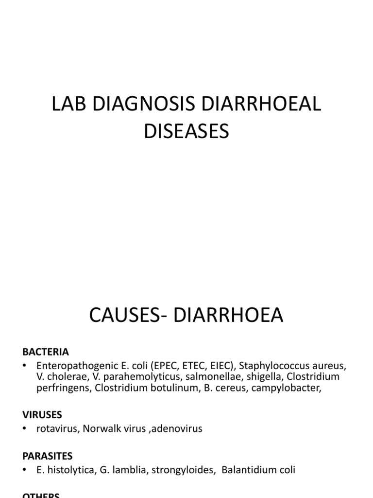 Diarrhoea Lab Diagnosis Human Feces Diarrhea