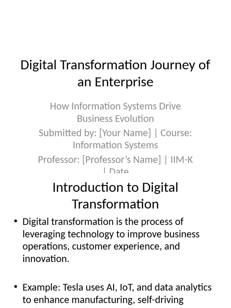 Enterprise Digital Transformation Insights | PDF | Artificial ...