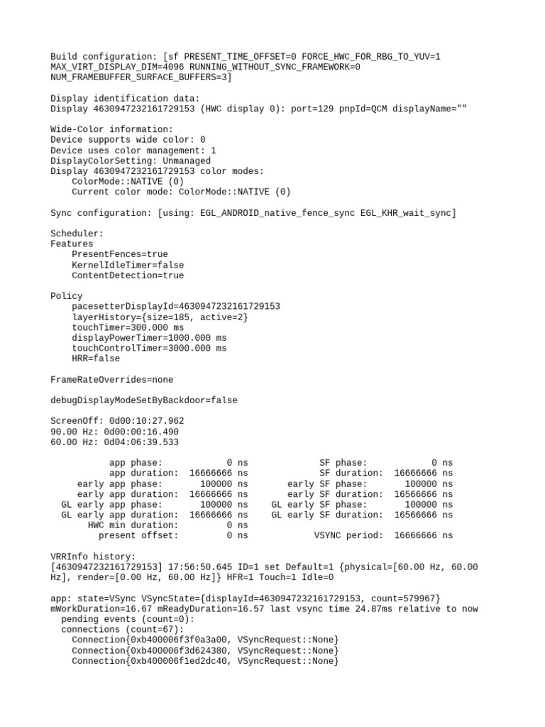Display Configuration and Performance Data | PDF | Computer Engineering ...