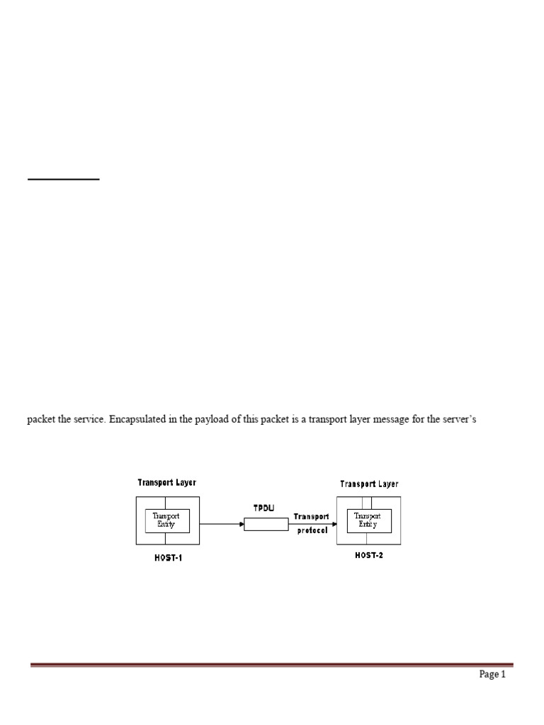 Transport Layer Functions and Protocols | PDF | Transmission Control ...