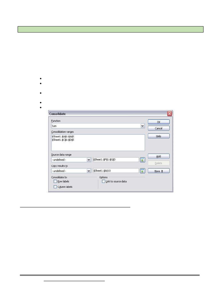Advanced OpenOffice Spreadsheet Techniques | PDF | Spreadsheet | Hyperlink