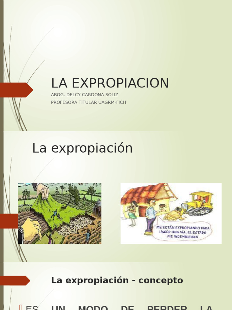 TEMA 28 La Expropiación | PDF | Dominio eminente | Propiedad
