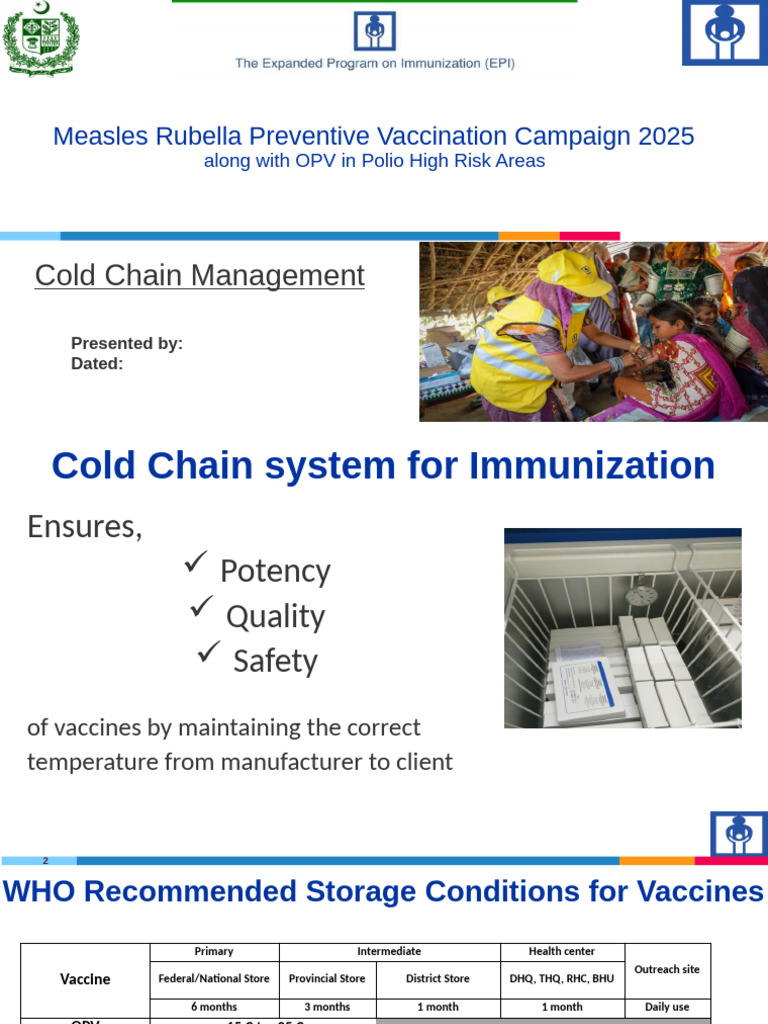 Measles Rubella Vaccine Cold Chain Guide | PDF | Vaccines | Measles
