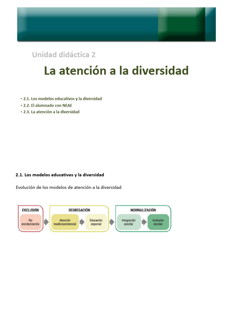Atención a la Diversidad Educativa | PDF | Inclusión (Educación) | Plan ...