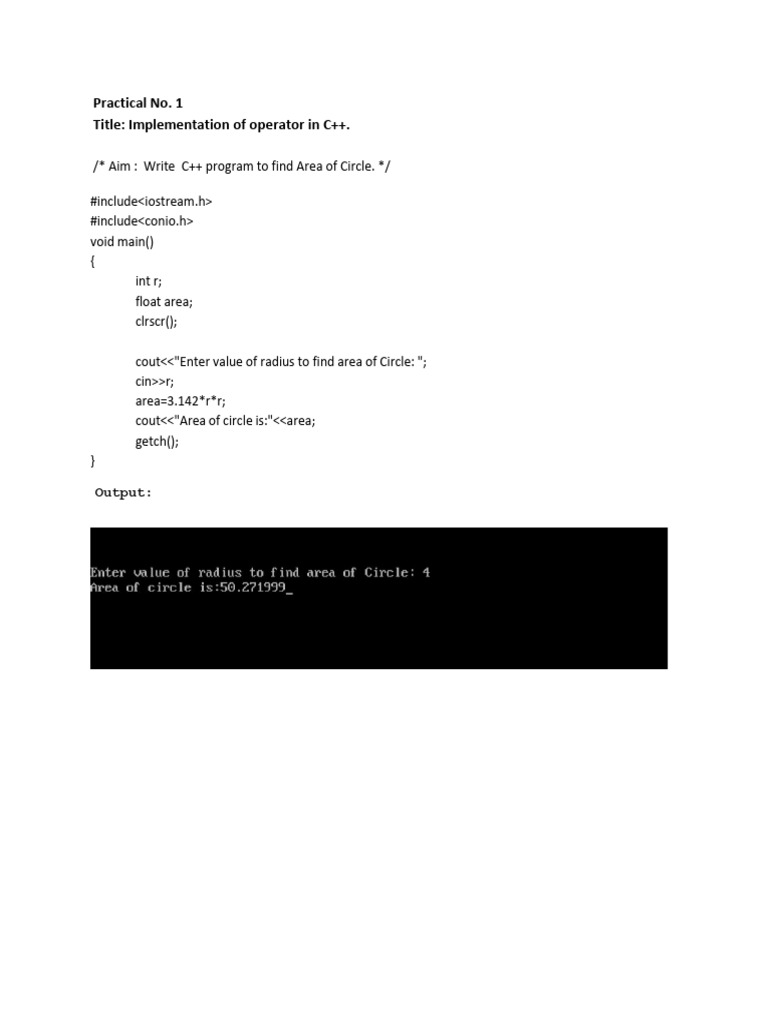 XI CS I Practical 1 To 8 | PDF | Computer Programming | C++