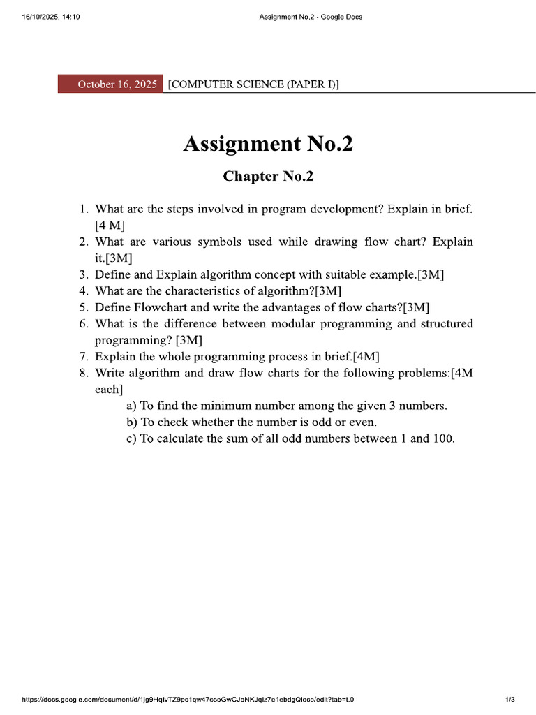 Cs I Question Bank | PDF