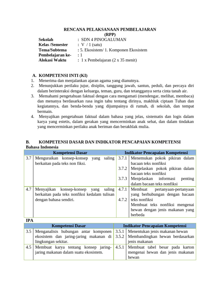 Contoh RPP Ukin | PDF
