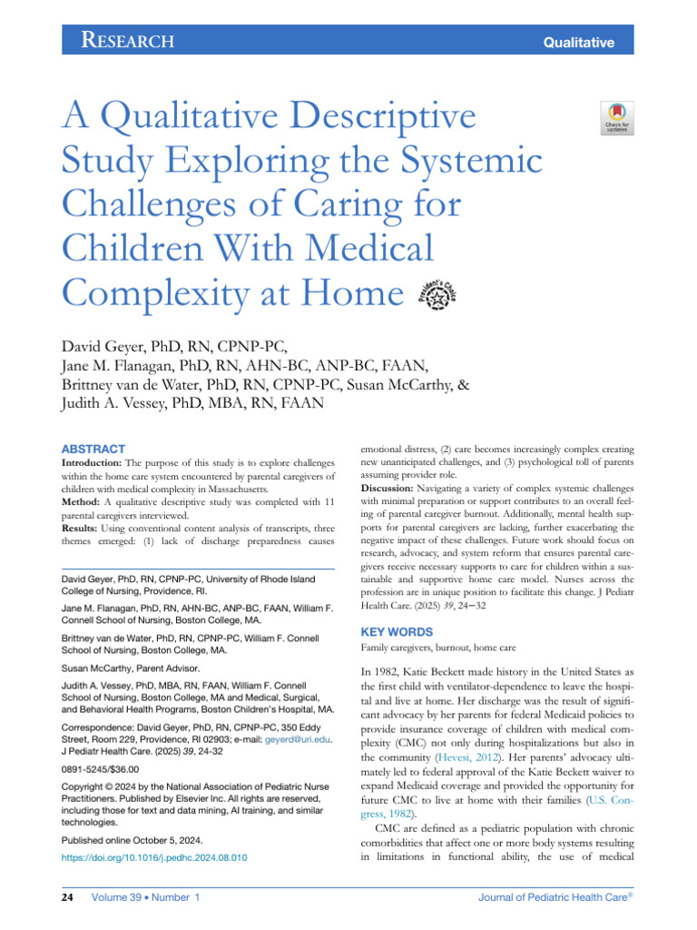 A Qualitative Descriptive Study Exploring The Systemic C - 2025 ...