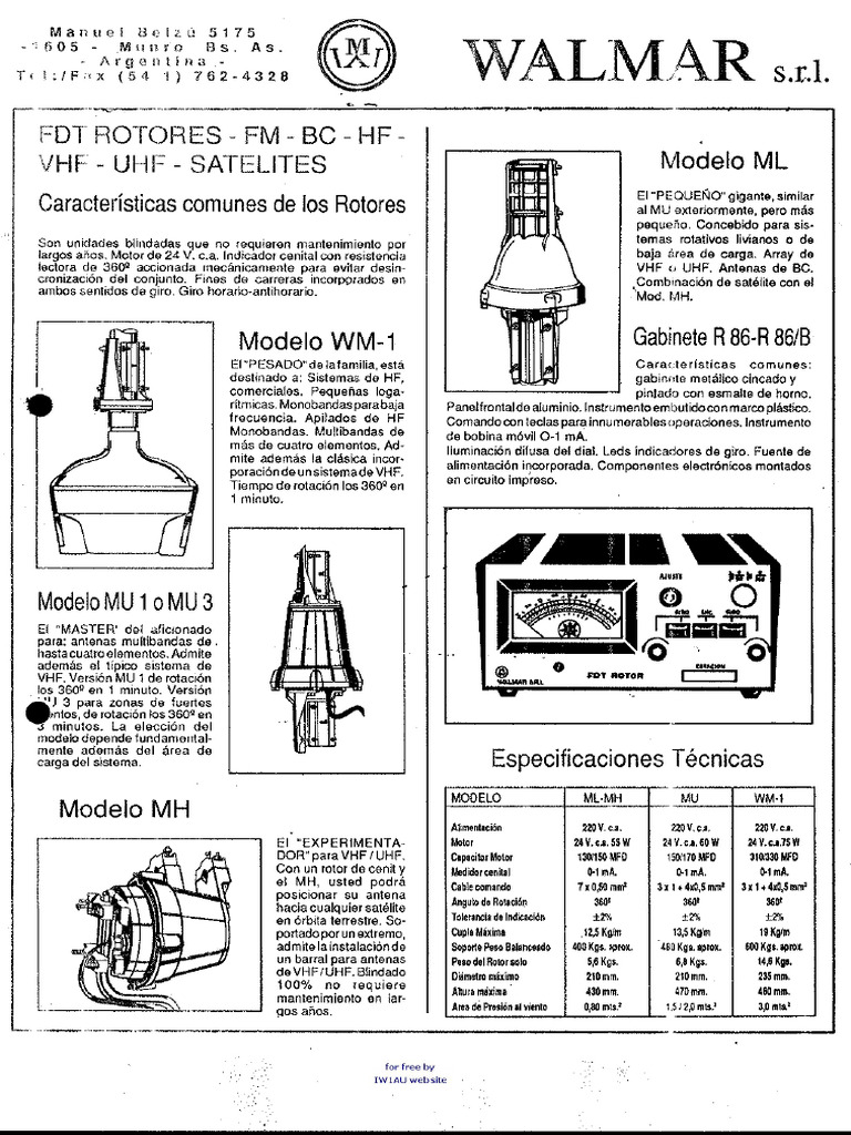 Walmar Rotators User | PDF