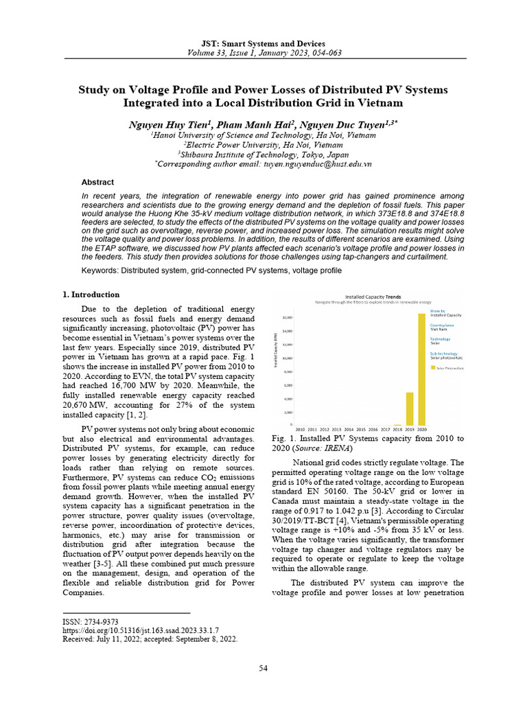 Voltage and Loss Analysis of PV Systems | PDF | Photovoltaics ...
