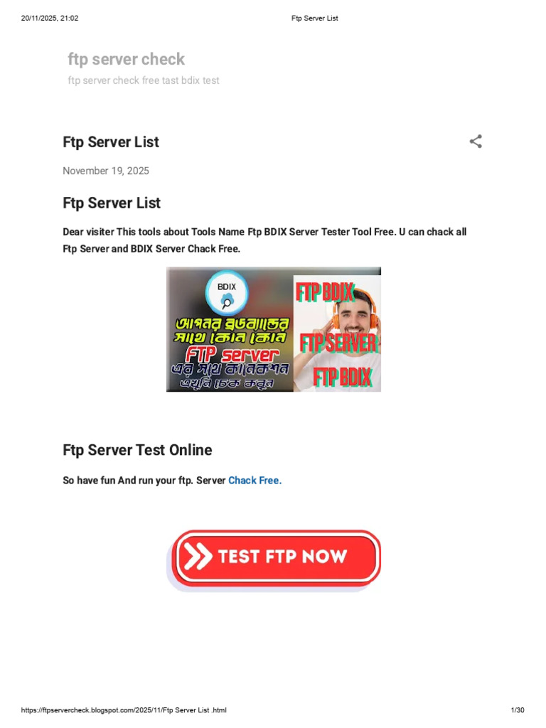 FTP Server List | PDF | File Transfer Protocol | Computer Mediated ...