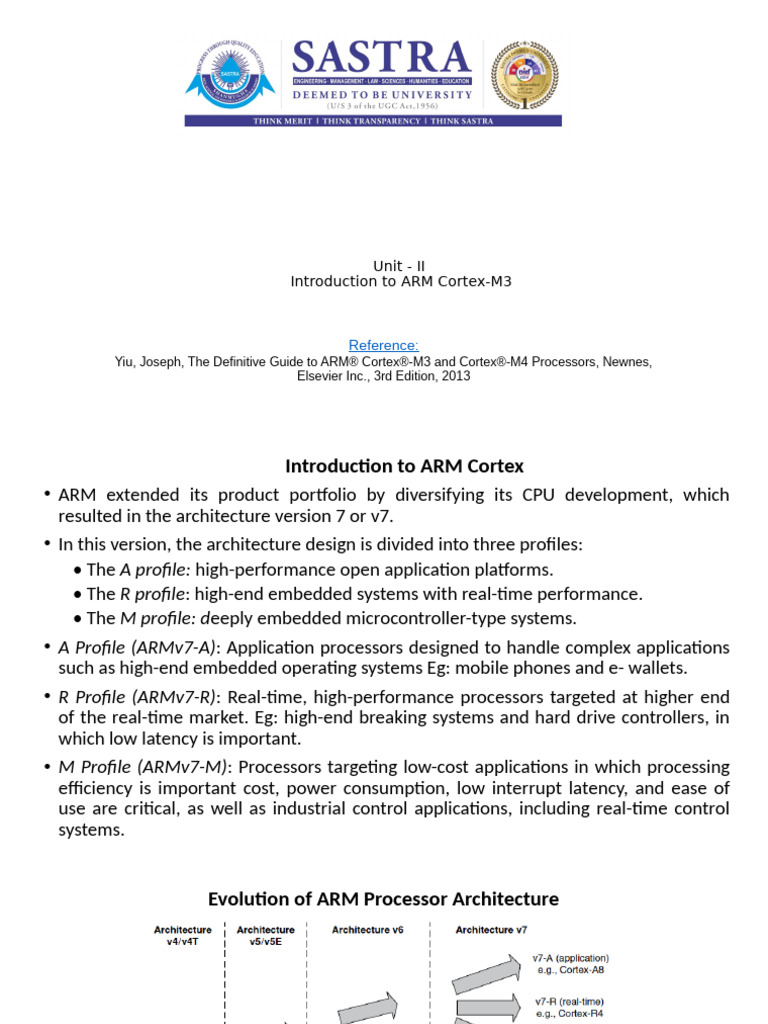 U2.2. Intro to ARM Cortex-M3 | PDF | Central Processing Unit | Computer ...
