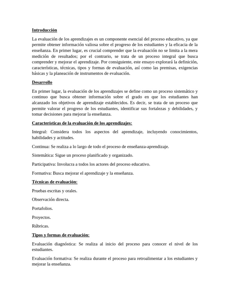 Evaluación de Aprendizajes: Guía Completa | PDF | Evaluación | Aprendizaje