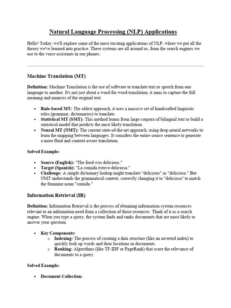 NLP Applications and Linguistic Models | PDF | Linguistics | Syntax