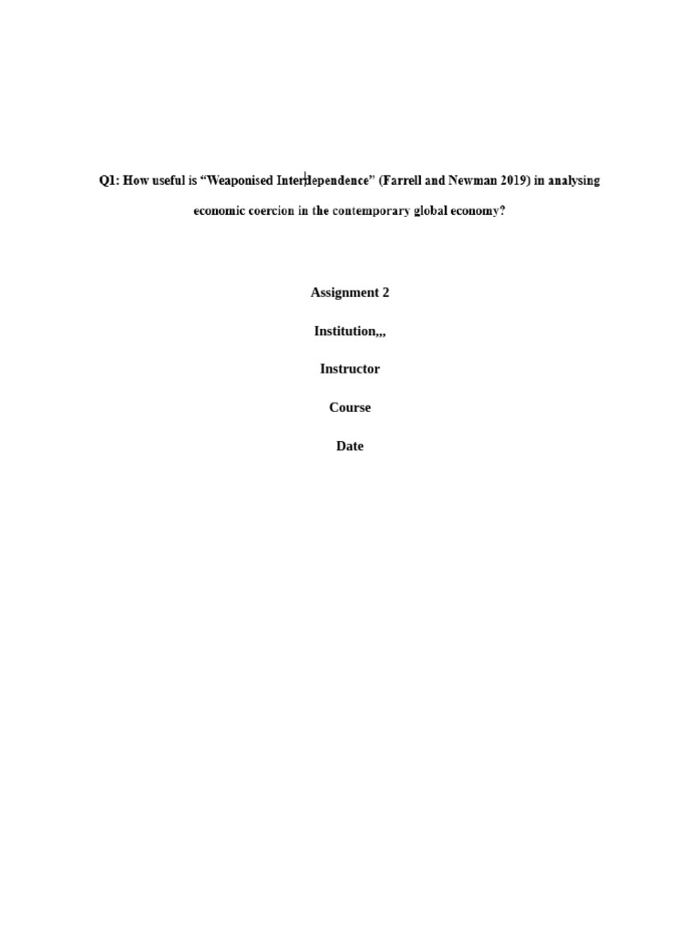 Assig_2_Corrected[1][1] | PDF | Economies | International Relations