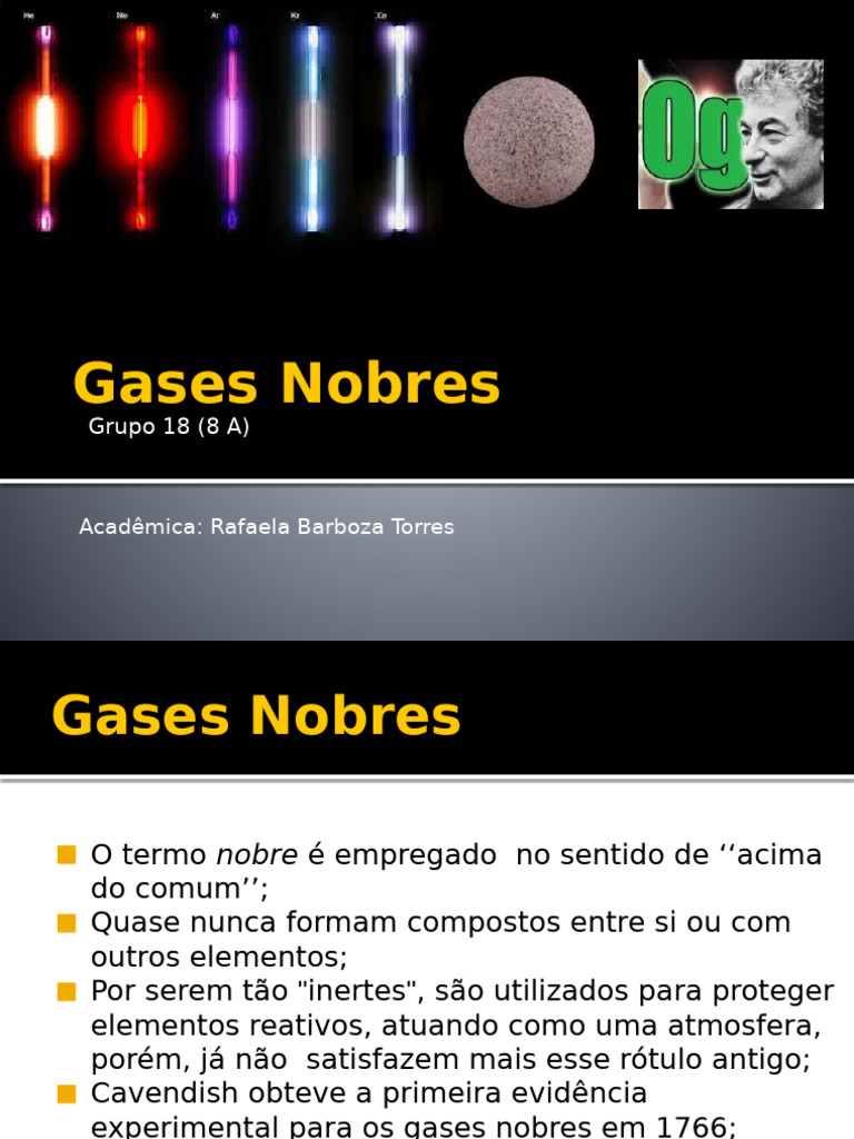 Gases Nobres (1) Drive | PDF | Hélio | Radioatividade