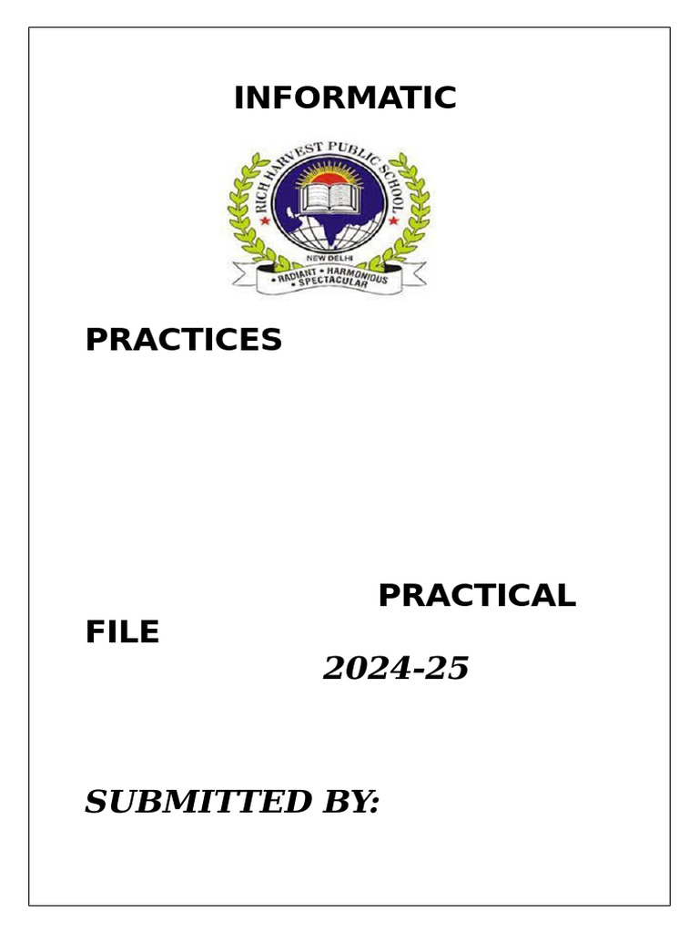 Informatic Practices Practical 2024-25 | PDF | Software Engineering ...