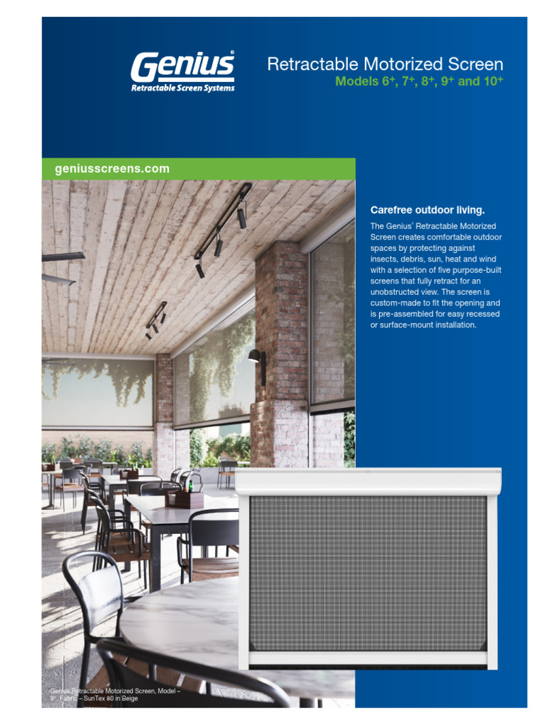 Genius Retractable Motorized Screens | PDF