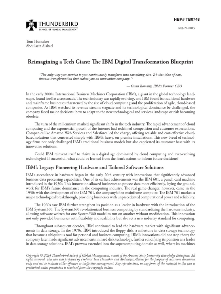 IBM's Digital Transformation Strategy | PDF | Cloud Computing | Ibm
