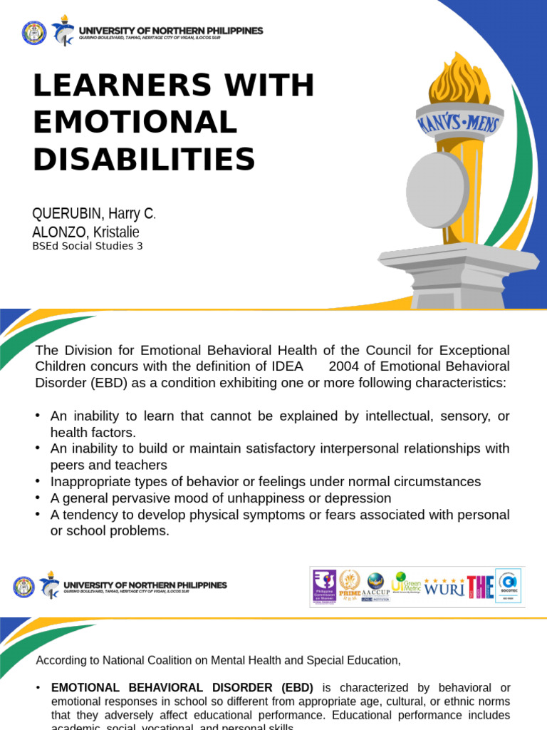 Understanding Emotional Disabilities in Learners | PDF | Anxiety ...