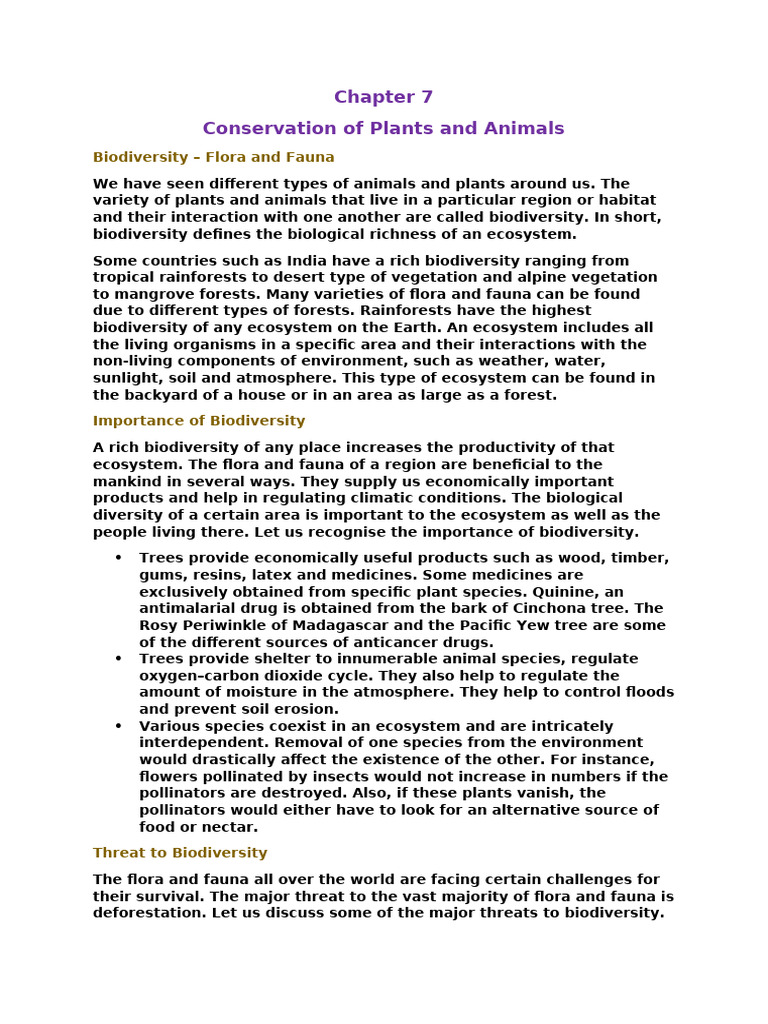 Biodiversity Conservation Strategies | PDF | Endangered Species ...