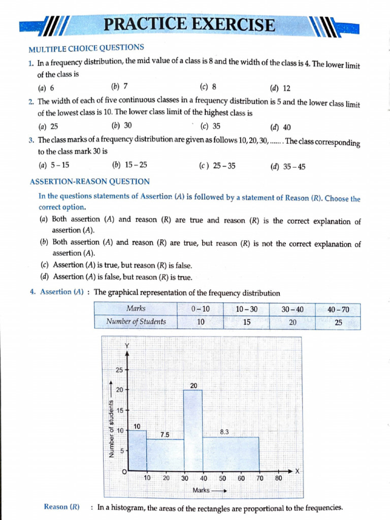 Frequency Distribution Practice Questions | PDF