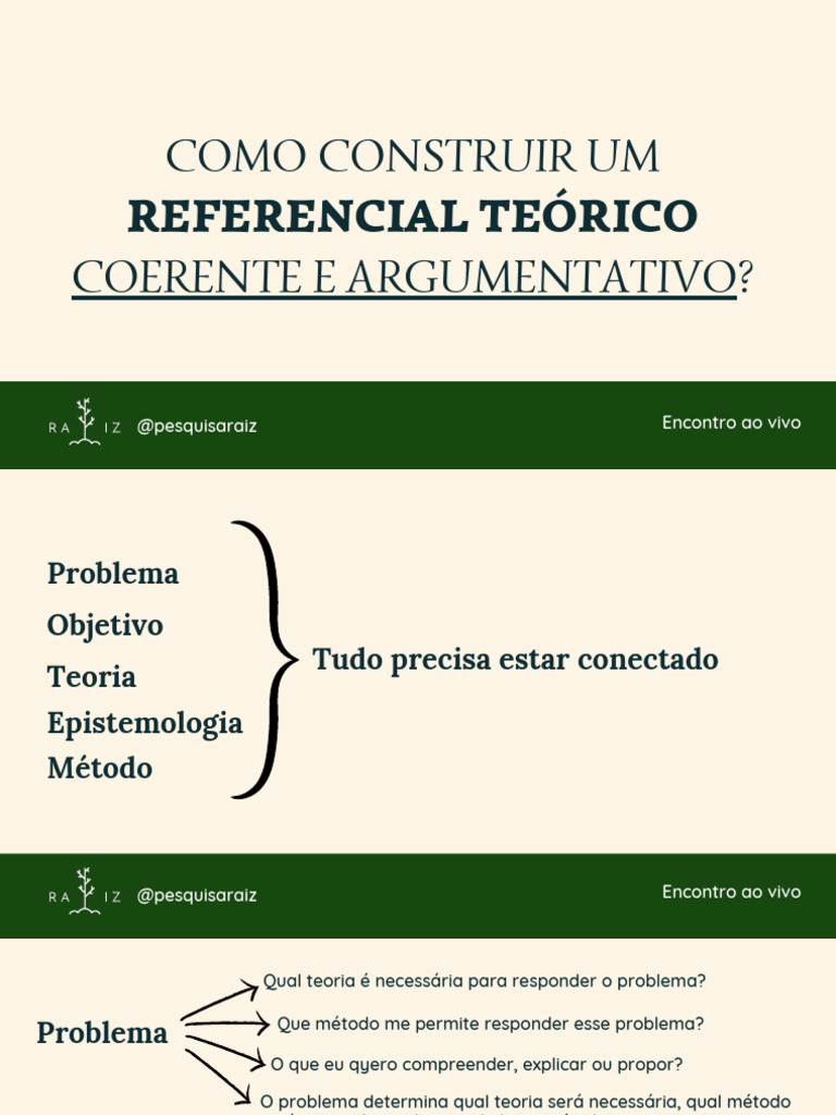 Curso referencial teórico | PDF | Teoria | Método científico