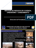 GESTION DE RIESGOS EN VIVIENDA, URBANISMO Y SANEAMIENTO.