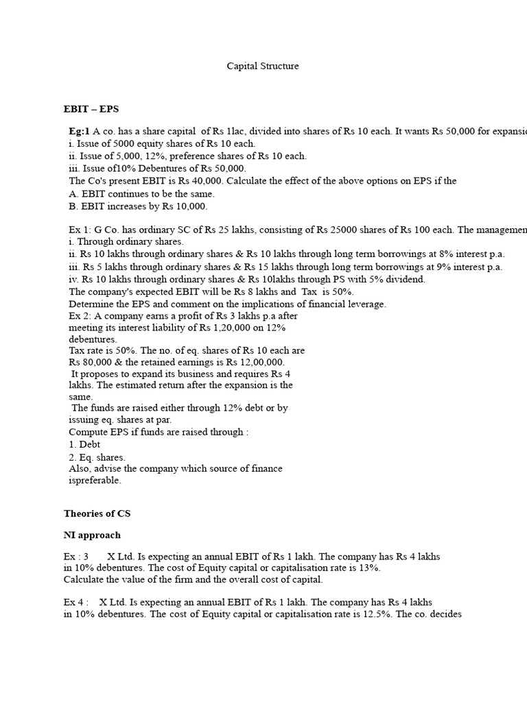 CS - probs.docx | PDF | Cost Of Capital | Capital Structure